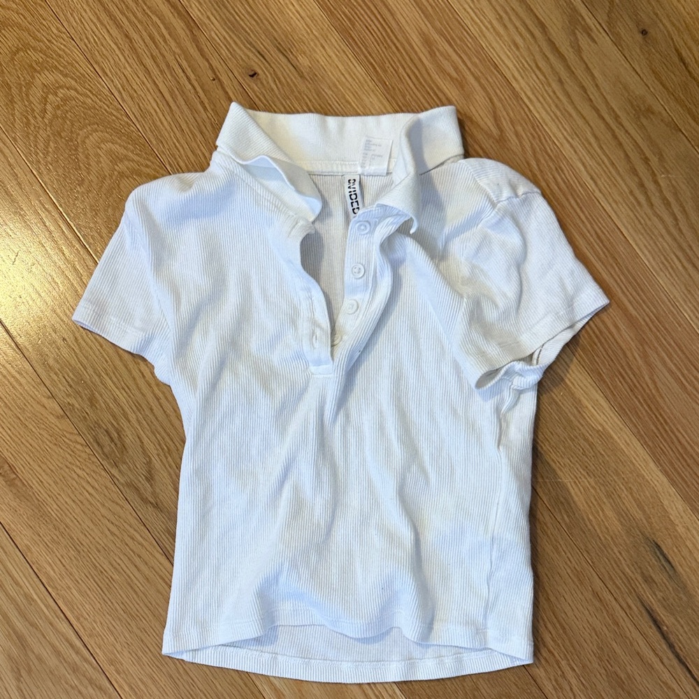 Divided White Polo Shirt for Women
